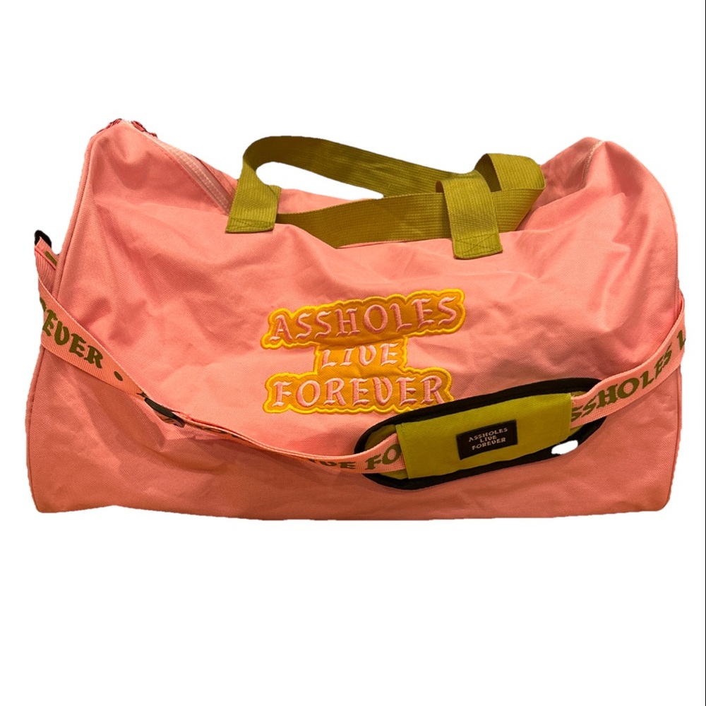 A**Holes Live Forever Streetwear Vacaypink Travel Gym Bag Emotional Baggage Nwot